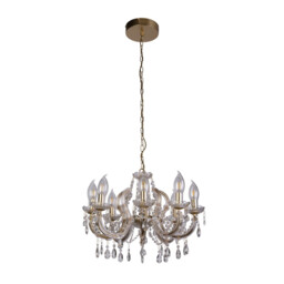 Utah Outdoor 8 Light Chandelier Gold & Crystal - thumbnail 2