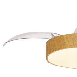 Alaska 45W LED Dimmable Ceiling Light With Built-In 25W DC Fan, 2700-5000K Remote & APP Control, 2500lm, Wood, 5yrs Warranty - thumbnail 5