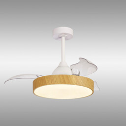 Alaska 45W LED Dimmable Ceiling Light With Built-In 25W DC Fan, 2700-5000K Remote & APP Control, 2500lm, Wood, 5yrs Warranty - thumbnail 2