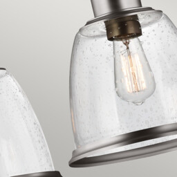 Hobson 3 Light Ceiling Island Chandelier Pendant Bar Light Satin Nickel, E27 - thumbnail 5