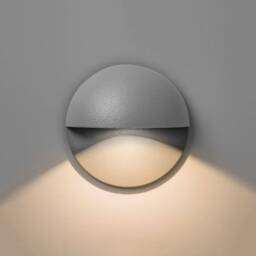 Tivola Outdoor LED Recessed Marker Wall Light Textured Grey IP65