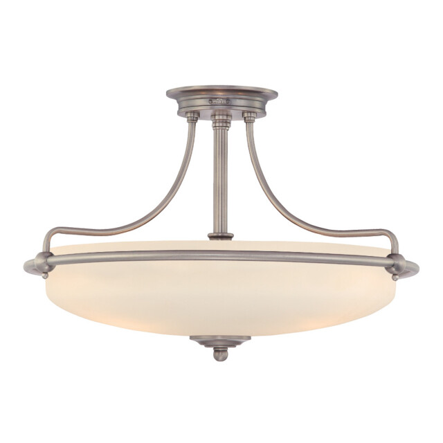 Griffin 4 Light Semi Flush Ceiling Light Polished Chrome, E27 - image 1
