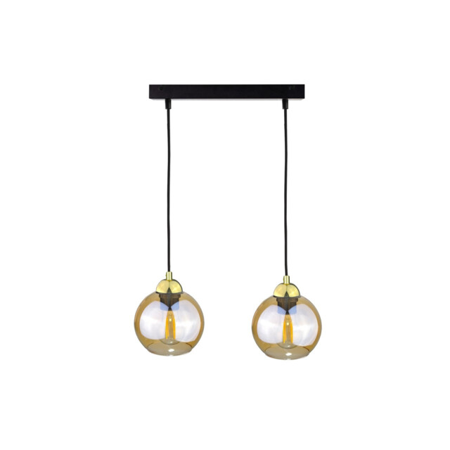Ambre Bar Pendant Ceiling Light Gold, 50cm, 2x E27