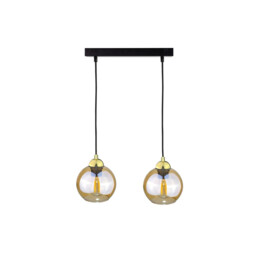 Ambre Bar Pendant Ceiling Light Gold, 50cm, 2x E27