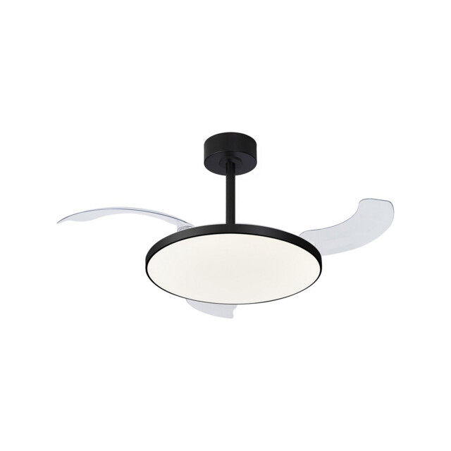 Slim Fan 50cm 50W LED Dimmable Ceiling Light With 30W DC Fan, 2700-5000K Remote Control, 5500lm, Black - image 1