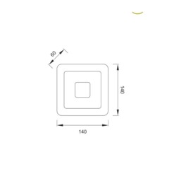 Fusion Wall Lamp 14cm Square 4W LED 4000K, 360lm, Aluminium, Acrylic - thumbnail 2