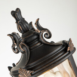 Baltimore 1 Light Medium Outdoor Pedestal Lantern Weathered Bronze IP44, E27 - thumbnail 3