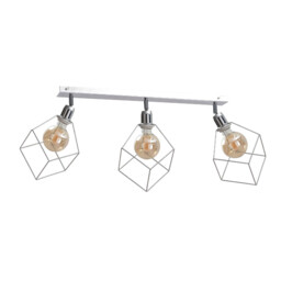 Ruben Ceiling Spotlight Bar Silver, 63cm, 3x E27