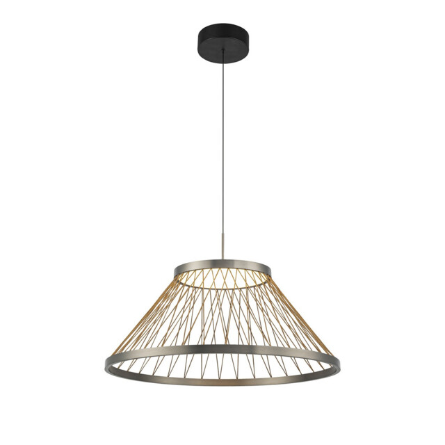Spider 60cm Pendant, 43W LED, 3000K, 2800lm, Matt Brushed Grey/Brown, 3yrs Warranty - image 1