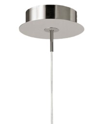 Aire Ceiling Pendant 69cm Round 42W 3000K, 3700lm, Dimmable Silver, Frosted Acrylic, Polished Chrome - thumbnail 2