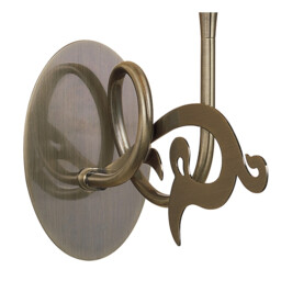 Acanto Wall Lamp 1 Light E14, Antique Brass With Amber Cream Shade - thumbnail 3