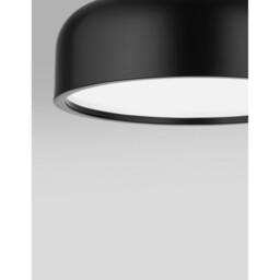 Perleto 2 Light Cylindrical Ceiling Light Black Metal, LED E27 - thumbnail 3
