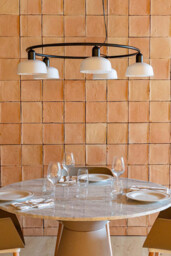 Tatawin Small Pendant Ceiling Light Black, Gloss White 5x E27 - thumbnail 2