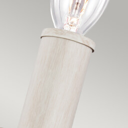 Hartsville 1 Light Indoor Candle Wall Light Chalk Washed, Beachwood, E14 - thumbnail 3