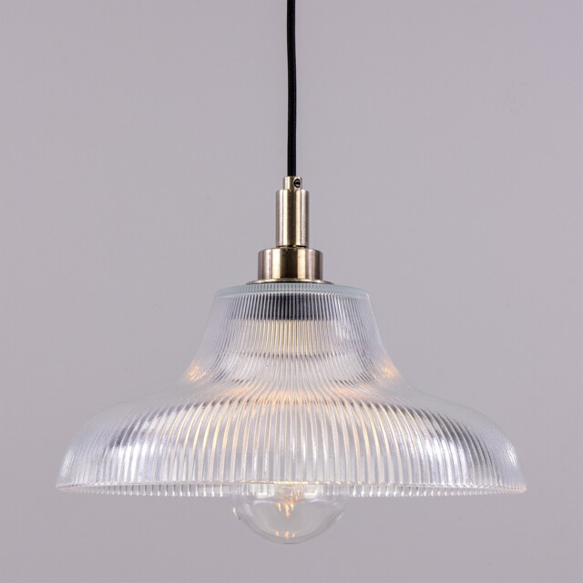 Aquarius Outdoor 30cm Pendant Light, Antique Silver, Clear Glass, IP65 - image 1