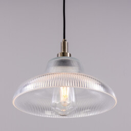 Aquarius Outdoor 30cm Pendant Light, Antique Silver, Clear Glass, IP65 - thumbnail 3