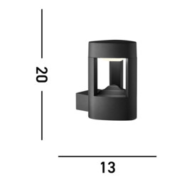 Michigan LED Outdoor Aluminium Wall Light Grey IP54 - thumbnail 3