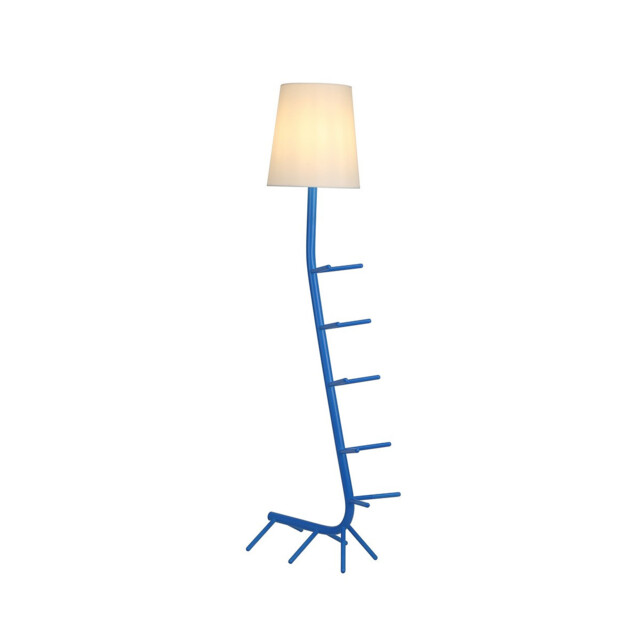 Centipede Floor Lamp With Shade, 1 x E27, Blue / White - image 1