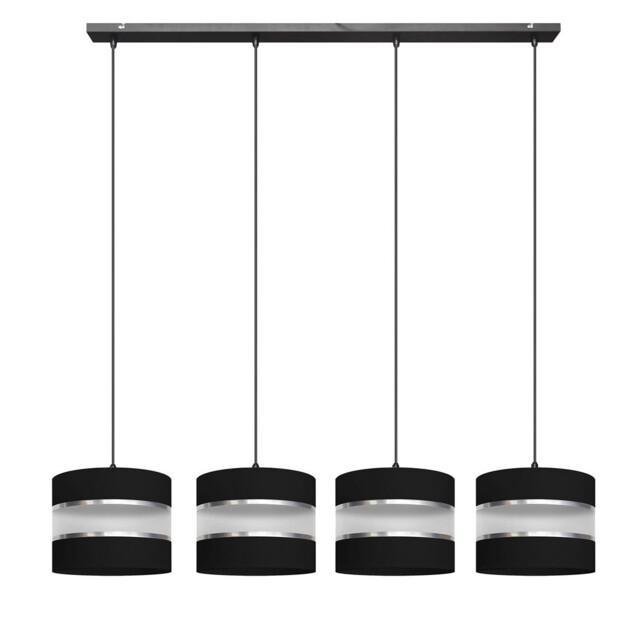Helen Straight Bar Pendant Ceiling Light Black, Silver 100cm