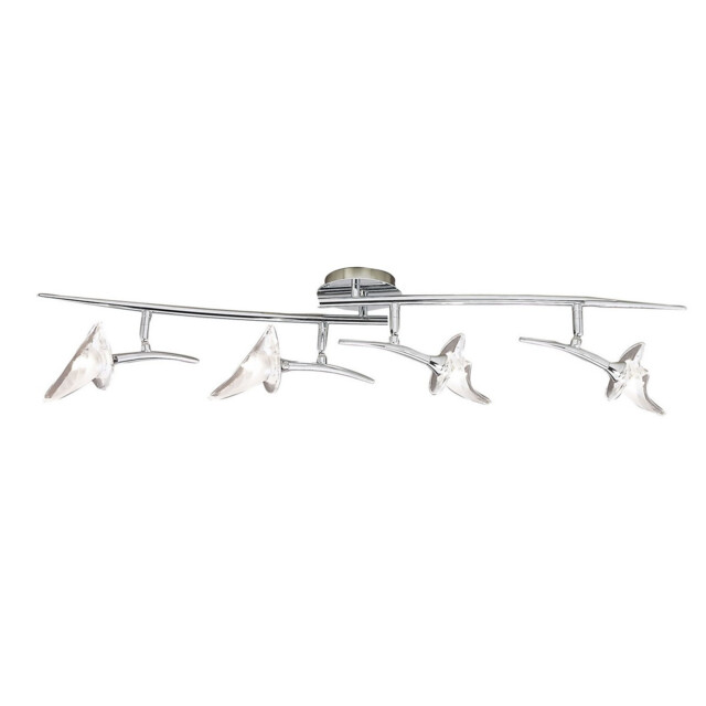Flavia Linear Spot Light 4 Light G9 With Adjustable Heads, Polished Chrome - image 1