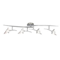 Flavia Linear Spot Light 4 Light G9 With Adjustable Heads, Polished Chrome - thumbnail 1