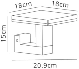 Tignes Wall Lamp, 10W LED, 3000K, 700lm, IP54, Anthracite - thumbnail 2