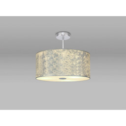 Baymont Polished Chrome E27 Semi Flush Fixture With 40cm x 18cm Silver Leaf Shade - thumbnail 2