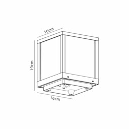 Utah Pedestal Lamp, E27, IP65, Sand Brown, 2yrs Warranty - thumbnail 3