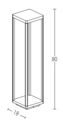 Kuklen Outdoor Bollard Graphite LED 3000K IP54 - thumbnail 5