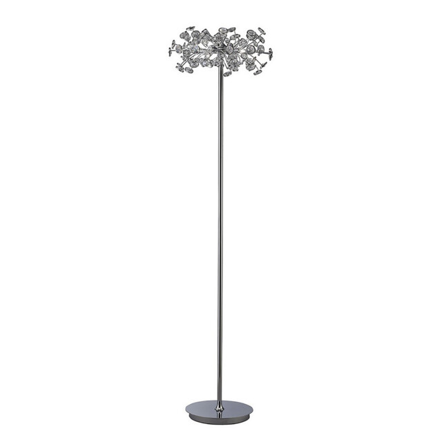 Savanna Floor Lamp 3 Light G9 Polished Chrome/Crystal, NOT LED/CFL Compatible - image 1