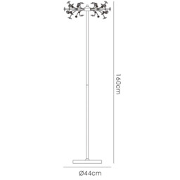 Savanna Floor Lamp 3 Light G9 Polished Chrome/Crystal, NOT LED/CFL Compatible - thumbnail 5