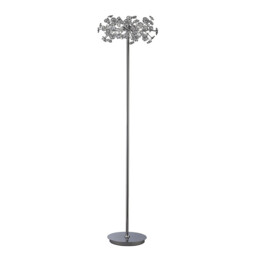 Savanna Floor Lamp 3 Light G9 Polished Chrome/Crystal, NOT LED/CFL Compatible - thumbnail 1