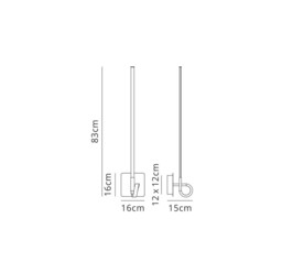 Cinto Wall Lamp 83cm, 12W LED, 3000K, 960lm, Polished Chrome - thumbnail 2