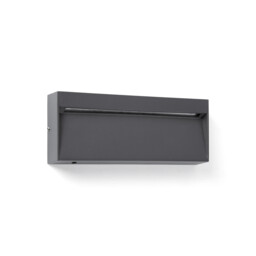 Dune Rectangle LED Outdoor Flush Wall Lamp Dark Grey IP65 CCT 2200-4000K - thumbnail 1