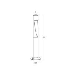 Zambelis Outdoor Bollard Sandy Black LED 3000K IP65 - thumbnail 5