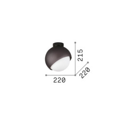Bloom 22cm Globe Ceiling Light Black 1x E27 - thumbnail 2