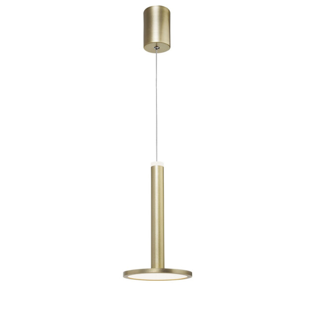 Palencia Integrated LED Pendant Ceiling Light Satin Gold Aluminium LED 11W 414Lm 3000K - image 1