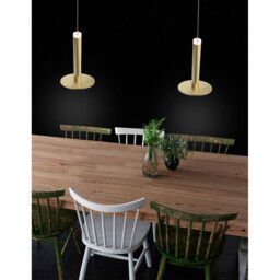 Palencia Integrated LED Pendant Ceiling Light Satin Gold Aluminium LED 11W 414Lm 3000K - thumbnail 3