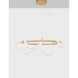 Cerelia Integrated LED Pendant Ceiling Light Dimmable Brass Gold Metal LED 34W 2271Lm 3000K - thumbnail 5