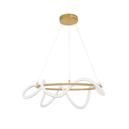 Cerelia Integrated LED Pendant Ceiling Light Dimmable Brass Gold Metal LED 34W 2271Lm 3000K