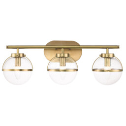 Hinkley Hollis Bathroom Wall Lamp Heritage Brass, IP44 - thumbnail 1