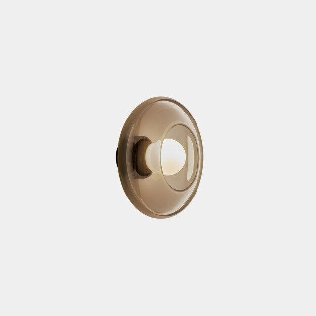 Trip Glass Bowl Wall Lamp Amber, Fumé E14 9W - image 1