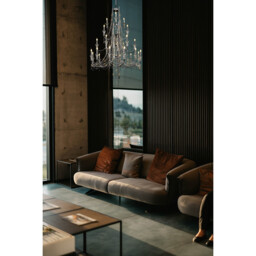 Armand Pendant 12+6+3+3 Light E14 Polished Chrome/Crystal, (ITEM REQUIRES CONSTRUCTION/CONNECTION) Item Weight: 32.5kg - thumbnail 3