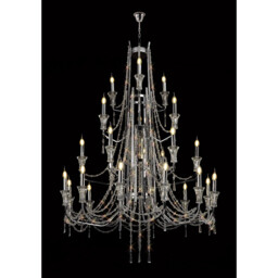 Armand Pendant 12+6+3+3 Light E14 Polished Chrome/Crystal, (ITEM REQUIRES CONSTRUCTION/CONNECTION) Item Weight: 32.5kg - thumbnail 2