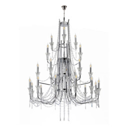 Armand Pendant 12+6+3+3 Light E14 Polished Chrome/Crystal, (ITEM REQUIRES CONSTRUCTION/CONNECTION) Item Weight: 32.5kg - thumbnail 5