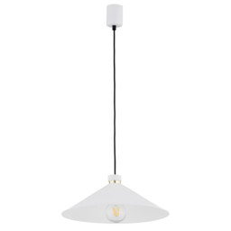 Nashville Dome Pendant Ceiling Light White Structure, Brass Elements - thumbnail 2