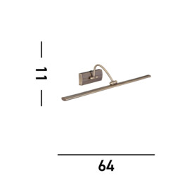 LED Picture Wall Light Antique Brass - thumbnail 3