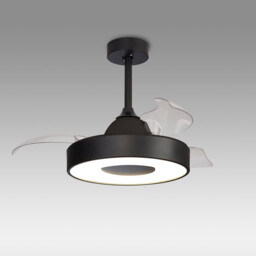 Coin Air 60W LED Dimmable Ceiling Light With Built-In 30W DC Reversible Fan, Remote & APP Control, Black, 3300lm, 5yrs Warranty - thumbnail 2