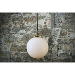 Pelagia Bathroom 35cm Globe Pendant, Polished Brass, IP44