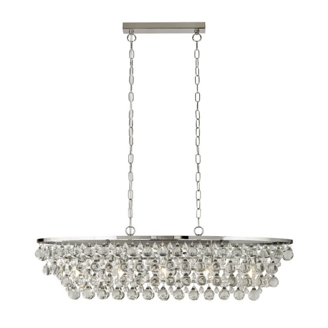 Michelle 5 Light Chrome Oval Ceiling Bar Pendant with Glass Balls - image 1